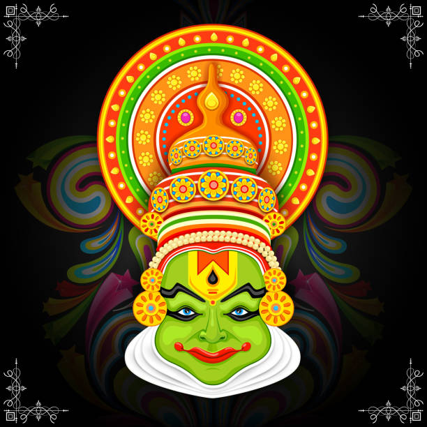 Colorful Kathakali Face Stock Illustration - Download Image Now - Kathakali  Dancing, Human Face, Actor - iStock
