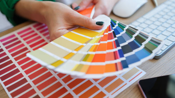 istock Graphic designer is working on choosing palette colors for creative business 1811644648