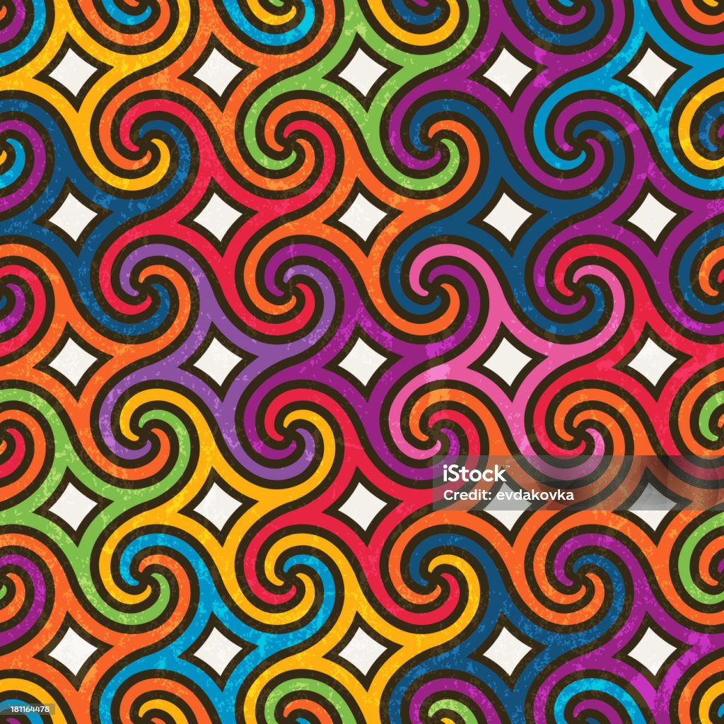 Colorful geometric pattern with spirals Colorful geometric pattern with spirals. Seamless abstract background. EPS 10 vector illustration. Grunge effect can be removed. Abstract stock vector