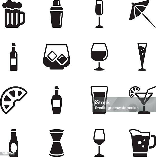 Alcohol Icons Stock Illustration - Download Image Now - Icon Symbol, Alcohol - Drink, Cocktail