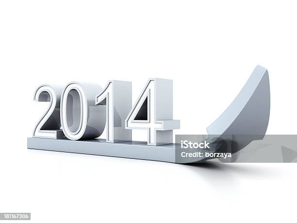 Concept Success 3d Arrow With Year 2014 Numbers Pointing Up Stock Photo - Download Image Now