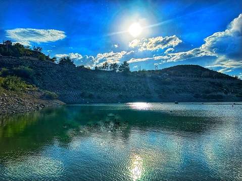 A picture of Elephant Butte Lake in Southern New Mexico.