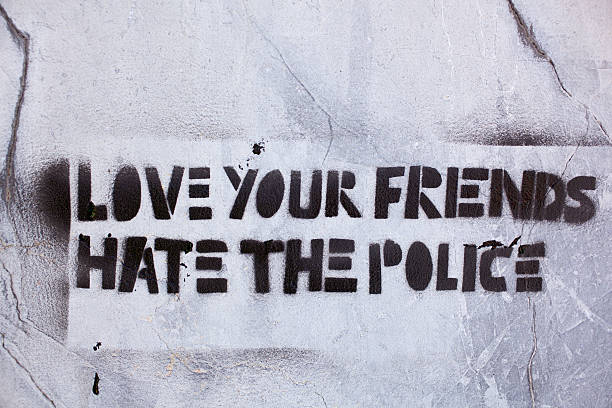 istock Love your friends hate the police 181167950
