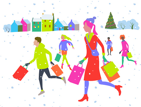 Retail themed seasonal greeting. Happy Holidays - short phrase, Christmas, Religion, Christianity, winter, celebration, decoration, Vacations,