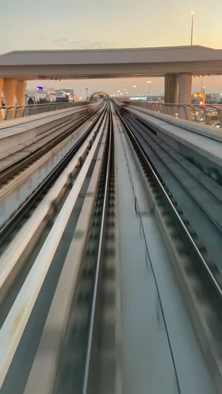 Time lapse of Dubai metro train ride