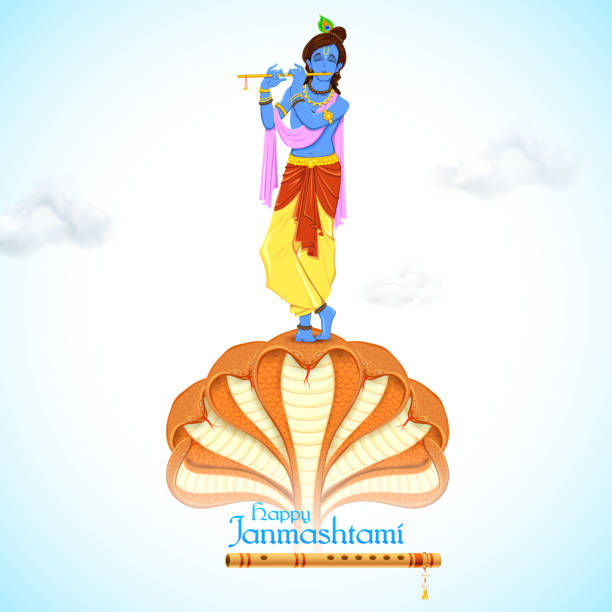 ilustrações, clipart, desenhos animados e ícones de krishna dança kaliya naag - shiva hindu god statue dancing