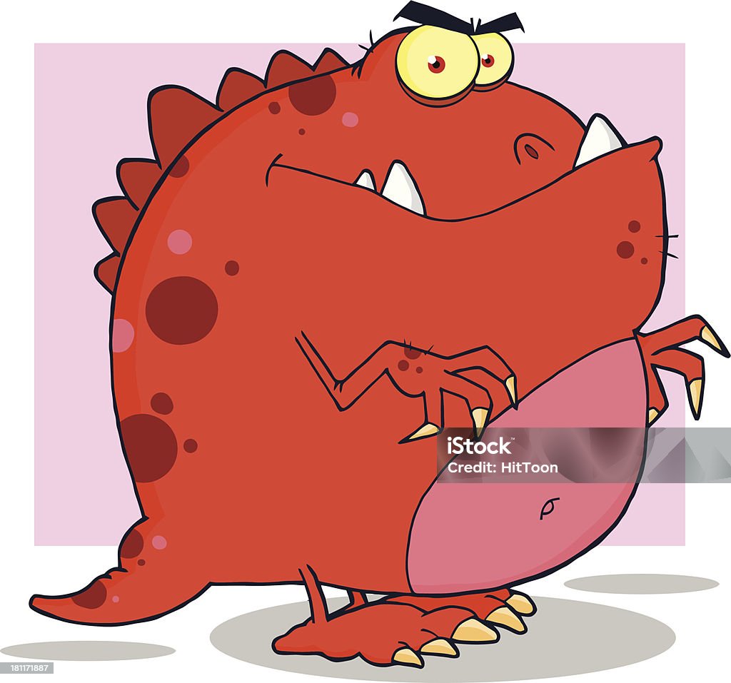 Red Dinosaur Cartoon Character With Background Similar Illustrations: Ancient stock vector