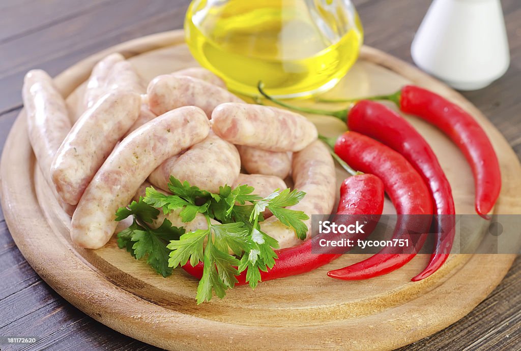 Salchichas jugosas - Foto de stock de Alimento libre de derechos