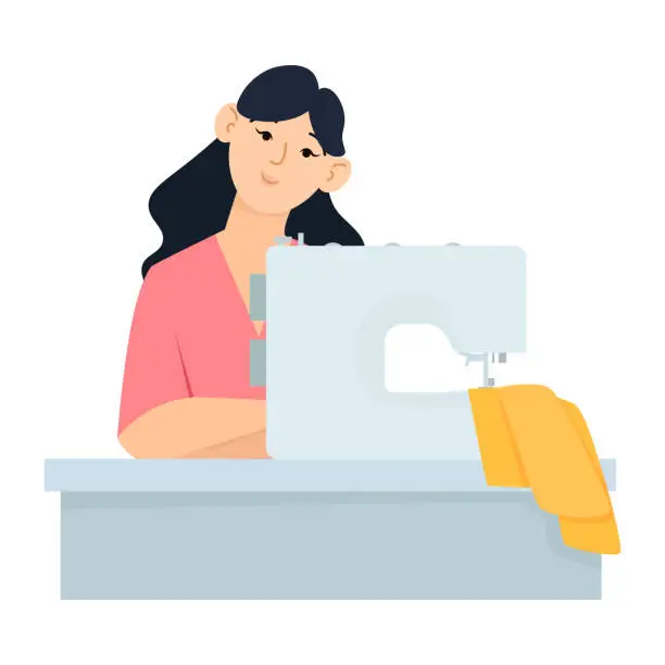 Vector illustration of Seamstress