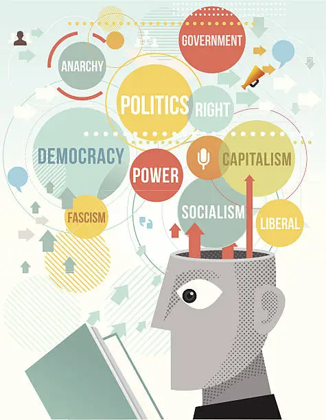 Vector illustration of Reading political terms