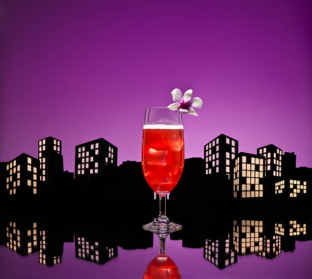 istock Metropolis Singapore Sling cocktail in city skyline setting 181174918