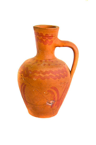 istock ancient ornamental clay vase isolated on white 181175284