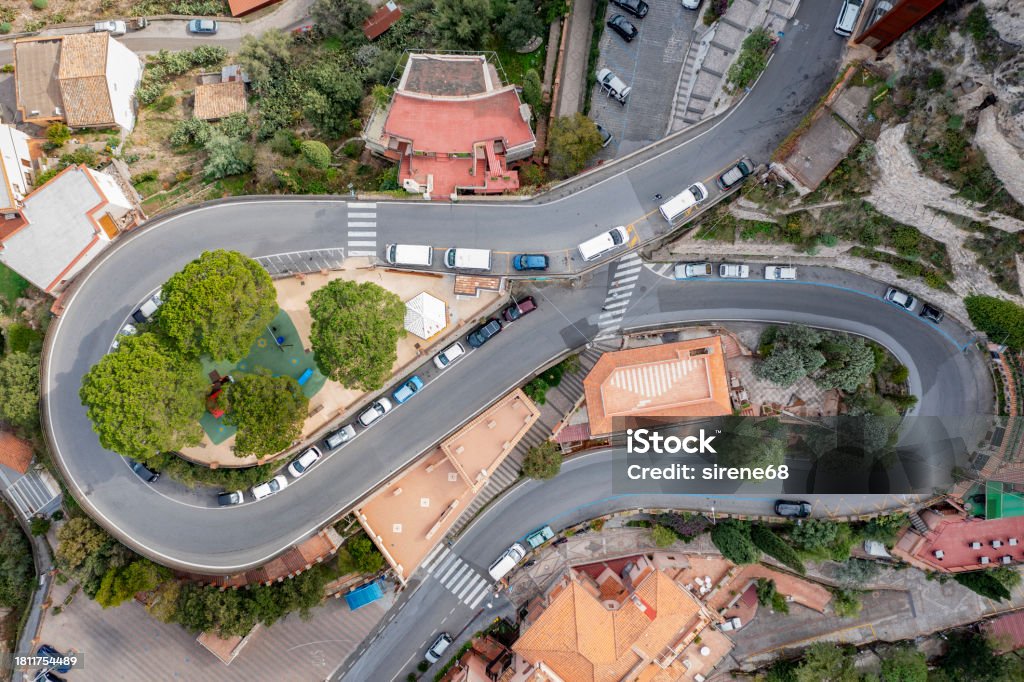 Curve Road Reverse Road Curves Stock Photo - Download Image Now - Above, Aerial View ...