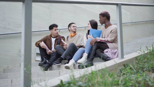 istock Cultural Union on Campus: Multicultural Students Sharing Topics 1811754790