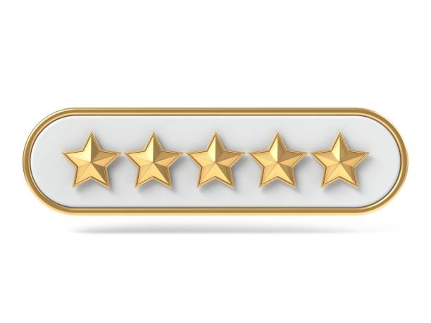 istock Voting concept Five golden stars 3D 1811774806
