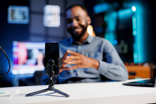 istock Smartphone used to record online stream 1811783306