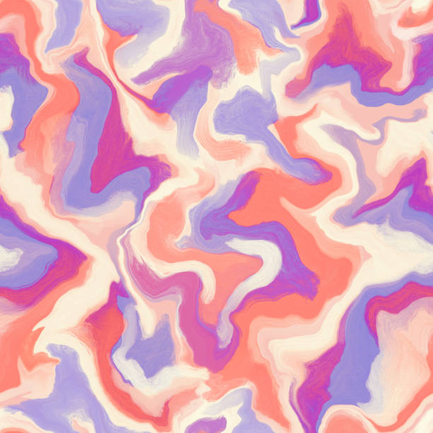 istock Abstract seamless pattern. Marble swirl futuristic acrylic illustration with distortion. Colorful background. Vibrant texture for modern design, print, fabric, textile, wallpaper. 1811786567