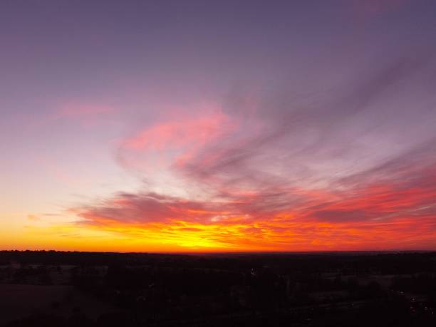 istock Beautiful sunrise over British countryside 1811830181