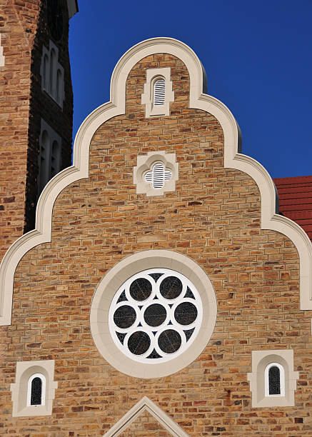 istock Windhoek, Namibia: red brick gable of the Christuskirche 181184918