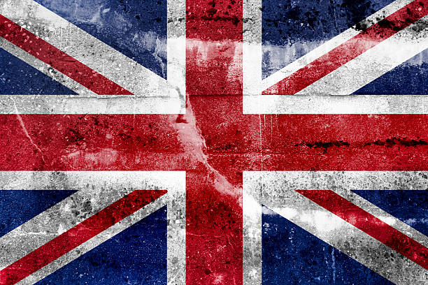 istock Great Britain Flag painted on grunge wall 181185004