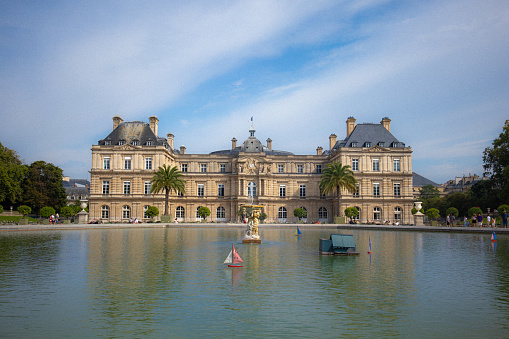 The French Senate building, the Luxembourg Palace, in Paris, France.