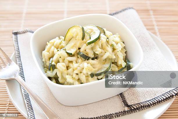Risotto With Zucchini Stock Photo - Download Image Now - Close-up, Cooked, Crockery