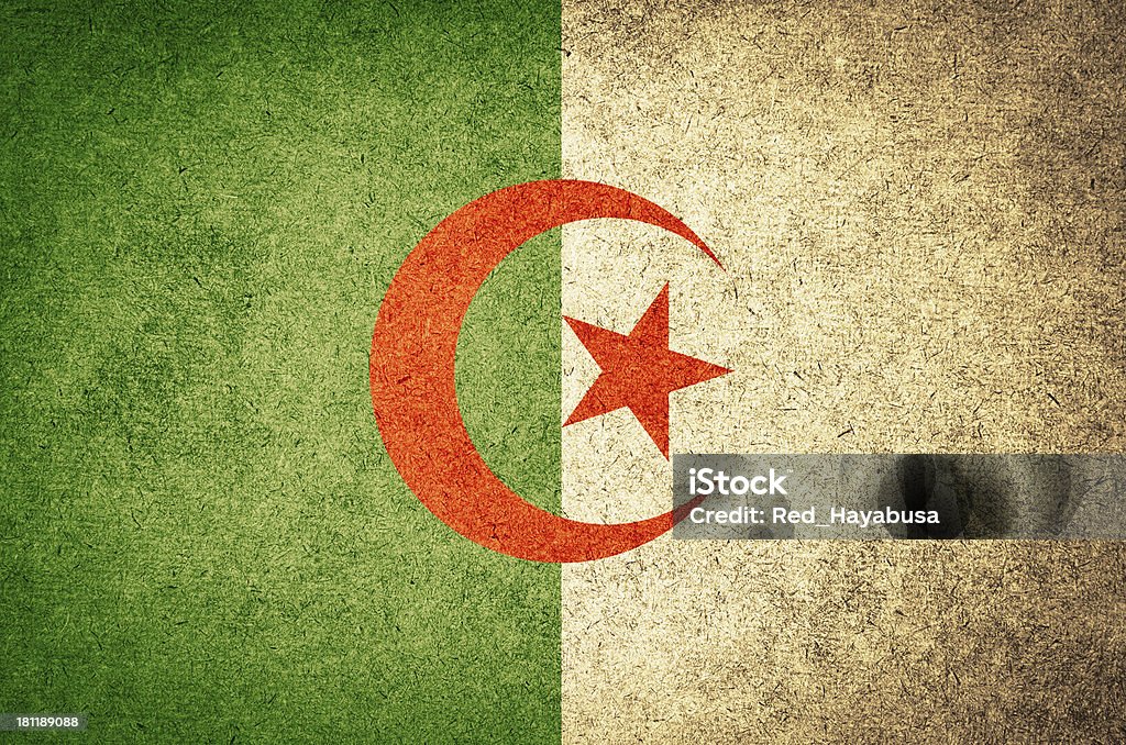 Гранж Флаг Алжира - Стоковые фото Абстрактный роялти-фри