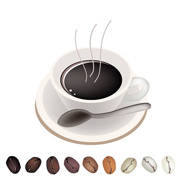 列の differrent コーヒー豆のカップ - differrent点のイラスト素材／クリップアート素材／マンガ素材／アイコン素材