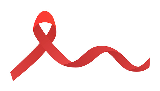 Long Red ribbon illustration