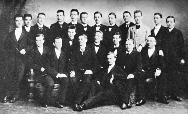 istock Group of male high school leavers , 1894, Cologne 1811906678