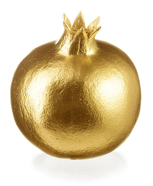 Gold pomegranate stock photo