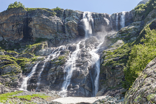 Sofia waterfalls, Arkhyz, Karachay-Cherkessia landscape. Russia