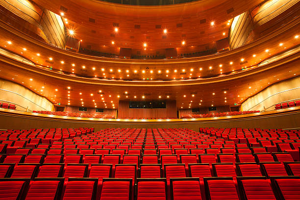 interior del teatro - fotos de orquesta escenario fotografías e imágenes de stock