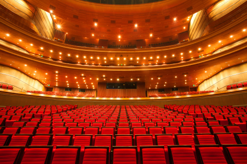 Auditorium. An interior of opera theatre. Odessa, Ukraine