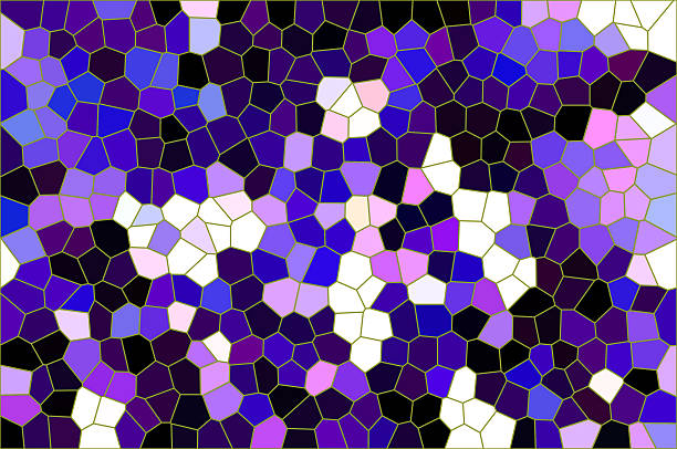 mosaïques de verre coloré - tesselation photos et images de collection