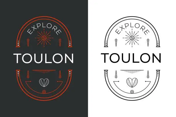 Vector illustration of Explore Toulon City Design