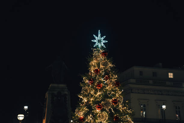 istock London street night with christmas decoration lights 1812041908