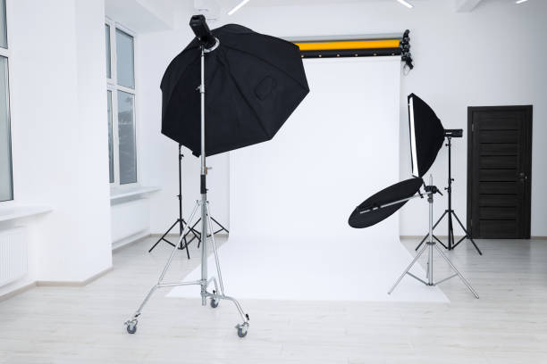 istock Interior of modern photo studio with professional lighting equipment 1812072860