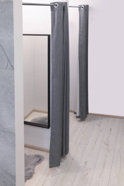 istock Dressing rooms in fashion store. Interior design 1812074464