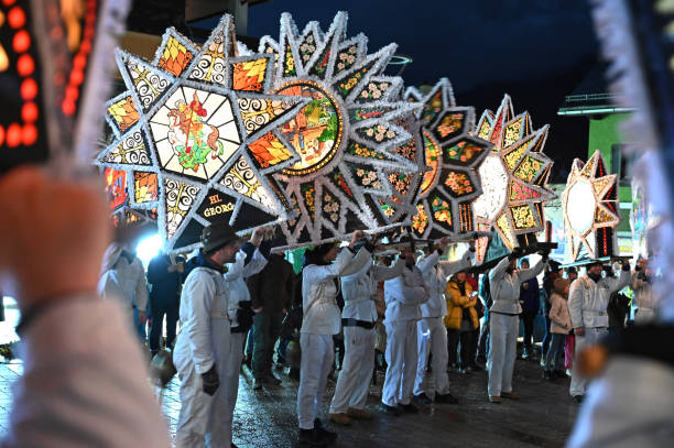 glöcklerlauf ad altmünster, alta austria - costum foto e immagini stock