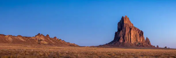 Stunning views of Shiprock Formation near Shiprock New Mexico. An amazing Southwestern Landscape.