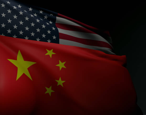USA and China flags