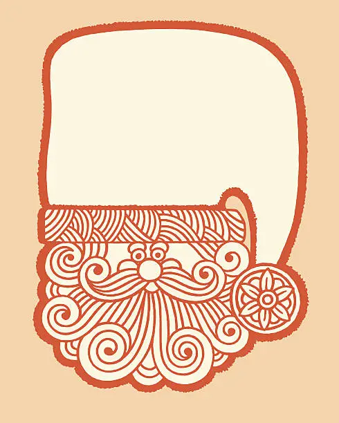 Vector illustration of Santa Wearing Big Hat