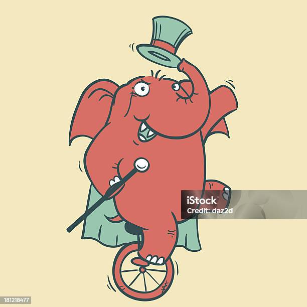 Circus Elephant 3 Stock Illustration - Download Image Now - Elephant, Humor, Cartoon