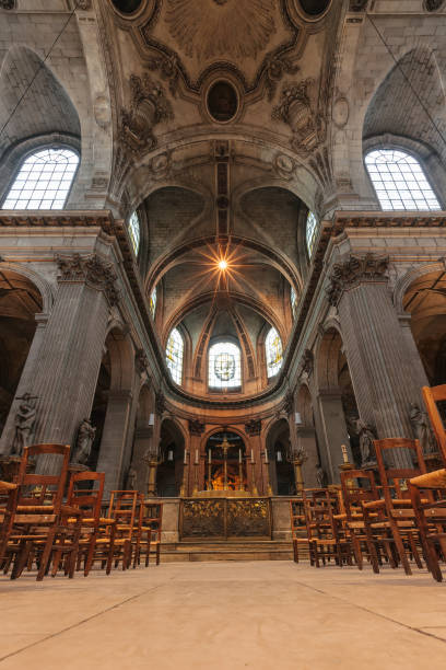 Saint Sulpice Church, it's the second largest church in Paris, France