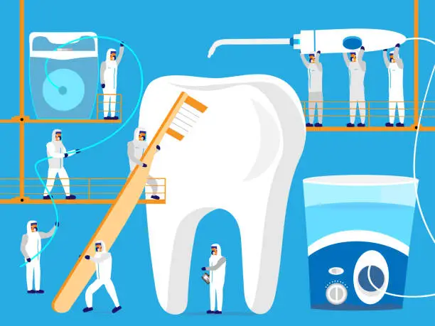 Vector illustration of Dental hygiene