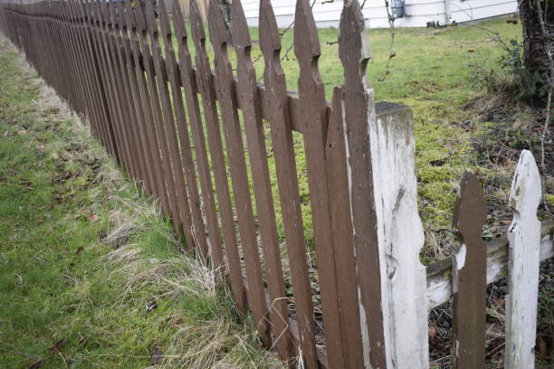 istock Brown and White Picket Fence 1812247569