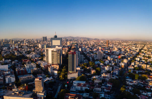 istock Skyline  at sunset, Mexico City 1812250170