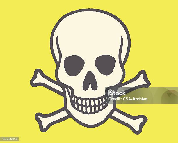 Ilustración de Bandera De Piratas y más Vectores Libres de Derechos de Bandera de piratas - Bandera de piratas, Nocivo - Descripción física, Señal de advertencia
