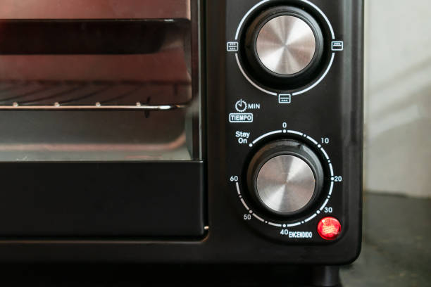 Sleek and Modern Frontal View of Convection Oven Controls